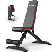 PASYOU Hantelbank Klappbare Trainingsbank mit 9x4x3 Verstellbaren Positionen Multi- Schrägbank als Bauch & Rückentrainer für zuhause, Max. 318kg Gewichtsbelastung