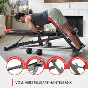 Finer Form Multifunktionale FID Hantelbank für Ganzkörpertraining, übergroße Rückenverlängerung, römischer Stuhl, verstellbare Bauchmuskelbank, Schrägbank, Flachbank